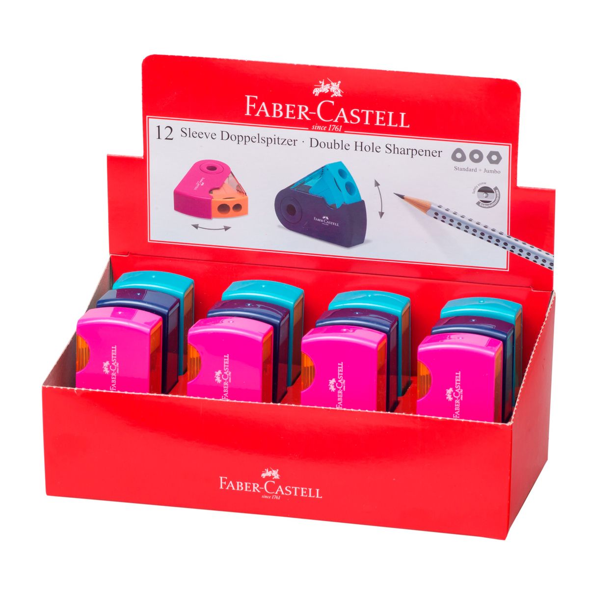 Temperówka Faber Castell mix plastik