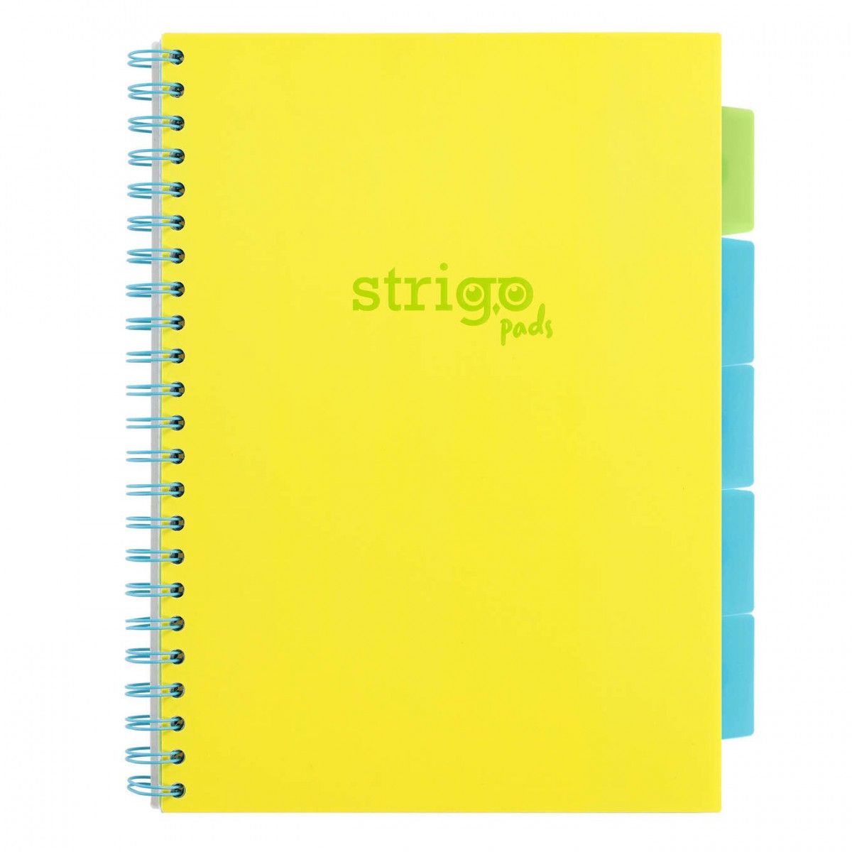 Kołozeszyt (kołobrulion) Strigo PADS NEON żółty A4 100k. 80g linia (PADS083)