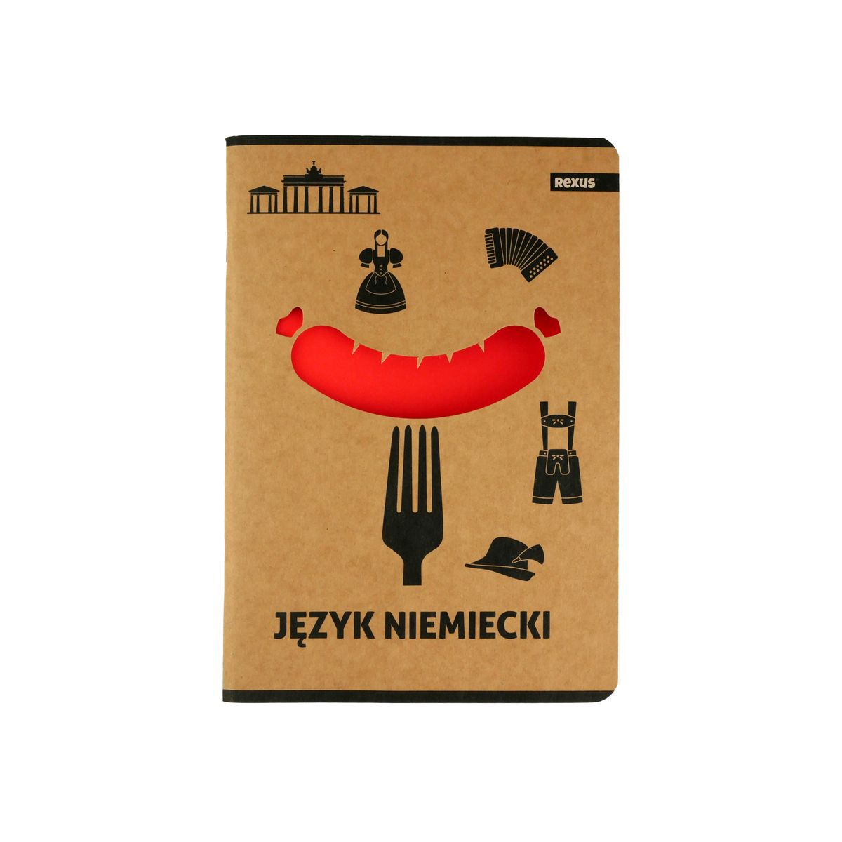 Zeszyt Beniamin Kraft Liner j.niemiecki A5 70g krata [mm:] 147x209 (6102083)