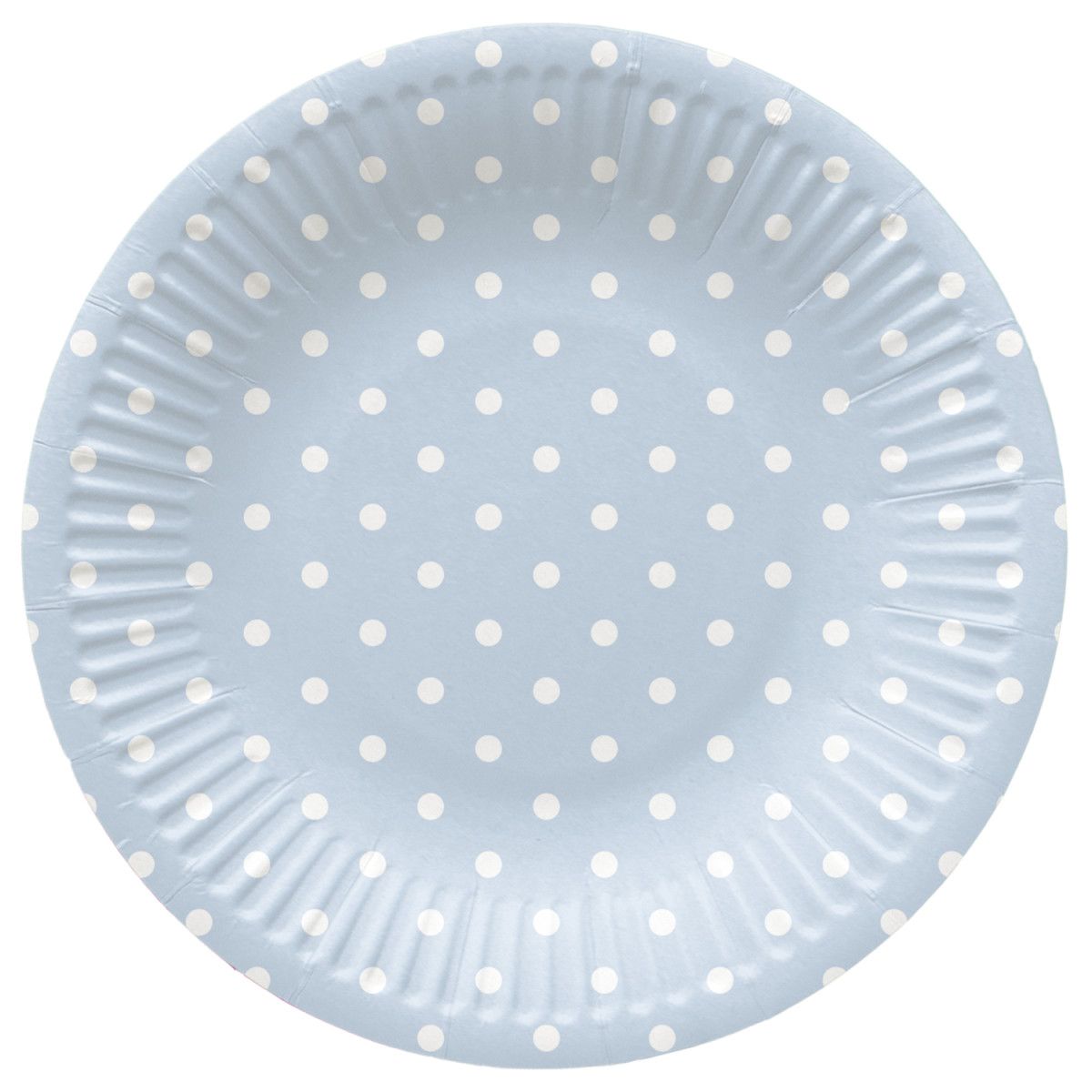 Talerz jednorazowy Paw Dots Light Blue śr. 180mm 8 szt (PPD8002205)