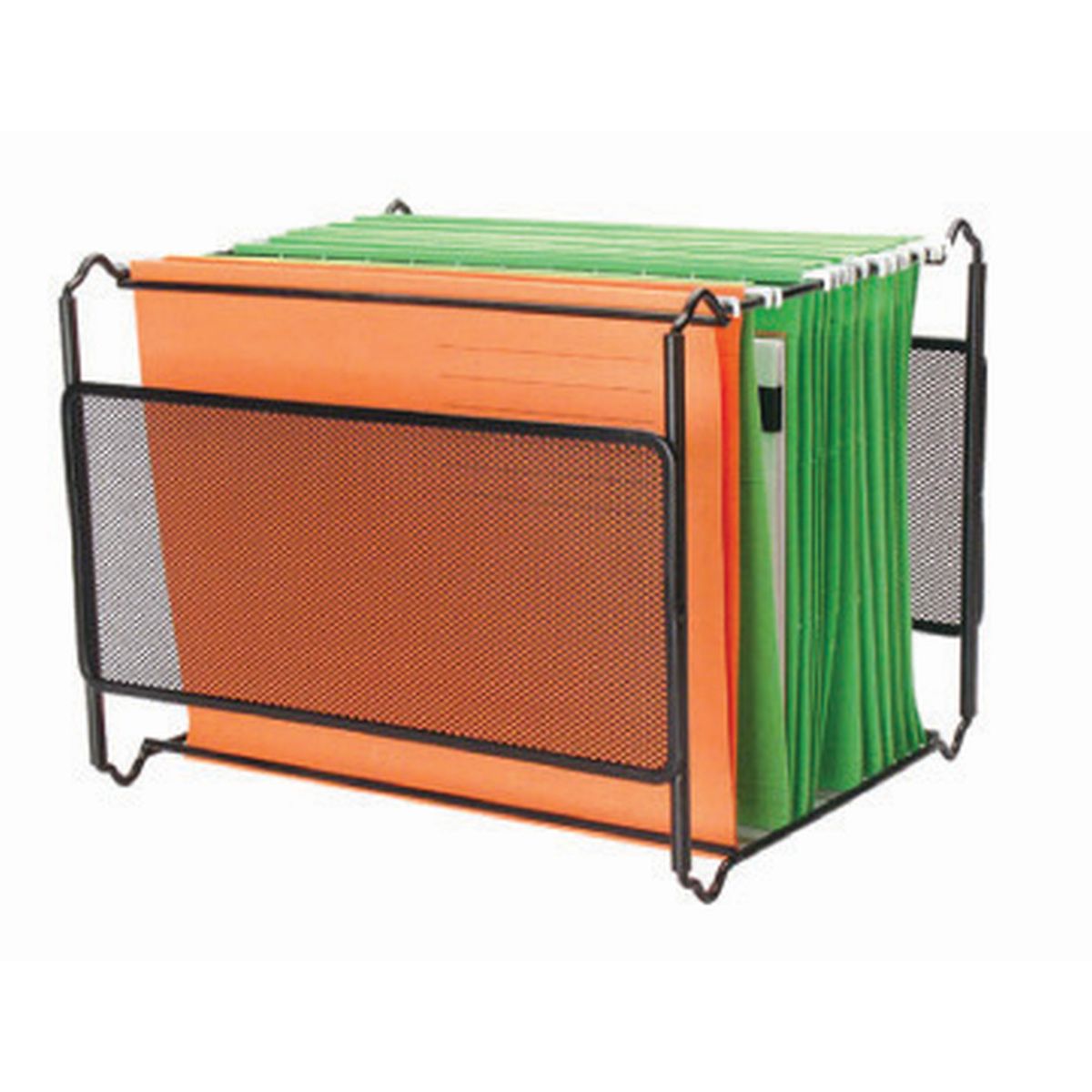 Kartoteka (pojemnik) na teczki wiszące Q-Connect mini archiwum siatka czarny metal [mm:] 335x250x 285 (KF00833)