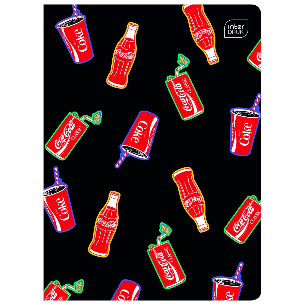 Zeszyt Interdruk COCA COLA MAT+UV A5 32k. 70g krata
