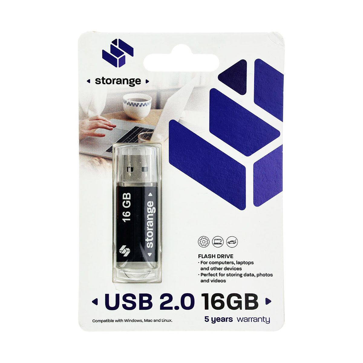 Pendrive Storange black 16GB (STORANPEN16GBBK2.0)