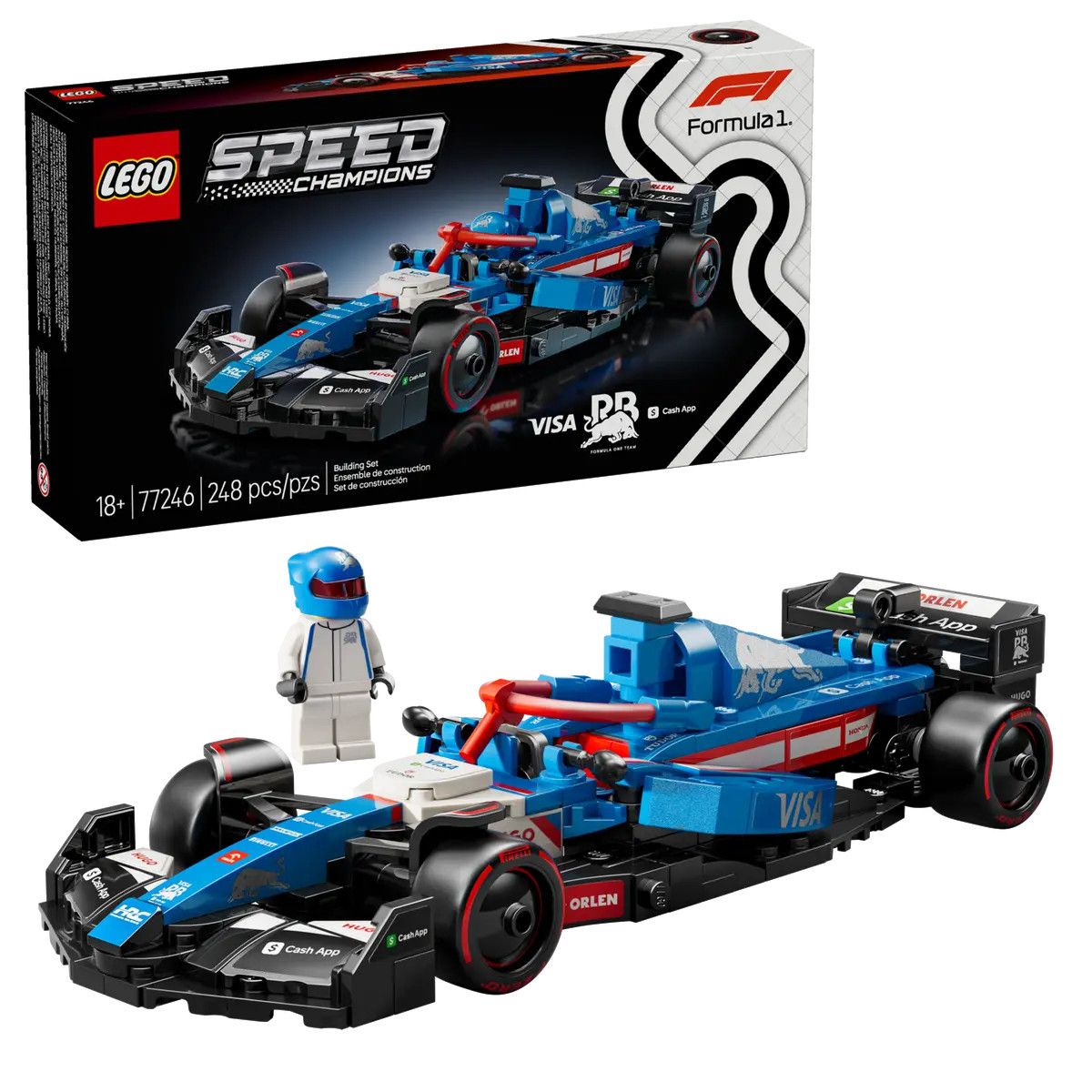 Klocki konstrukcyjne Lego Speed Champions Bolid F1® Visa Cash App RB VCARB 01 (77246)