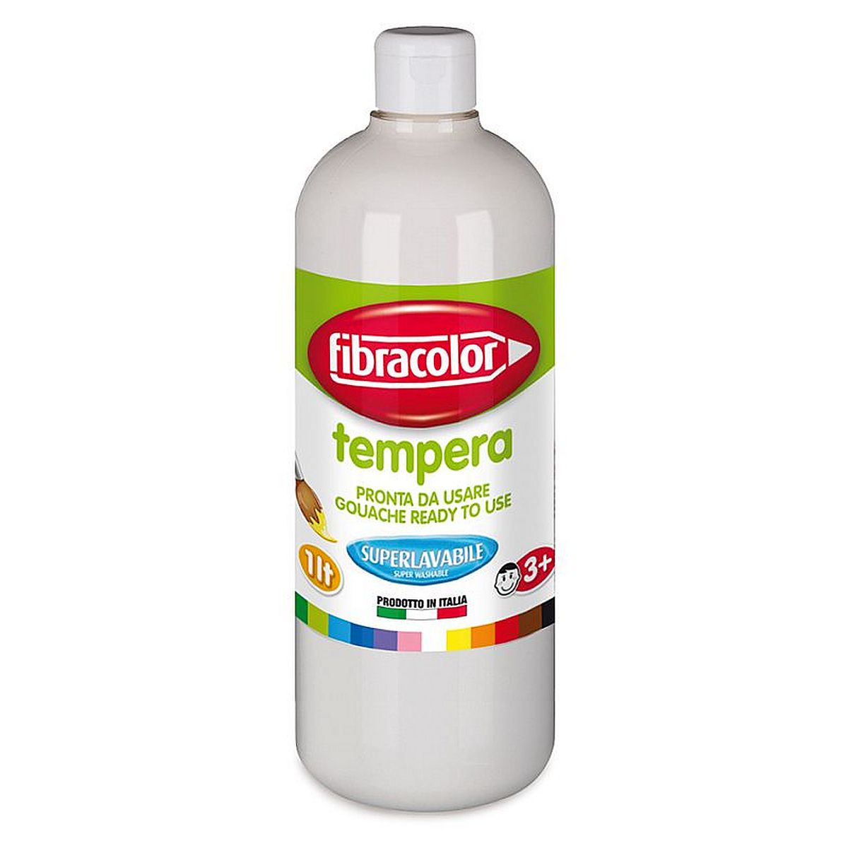 Farba tempera Fibracolor 1L Gluten Free kolor: biały 1000ml