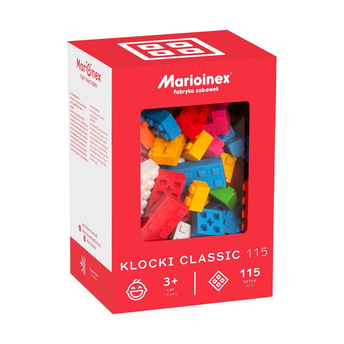 Klocki konstrukcyjne Marioinex Classic Blocks 115 elementów