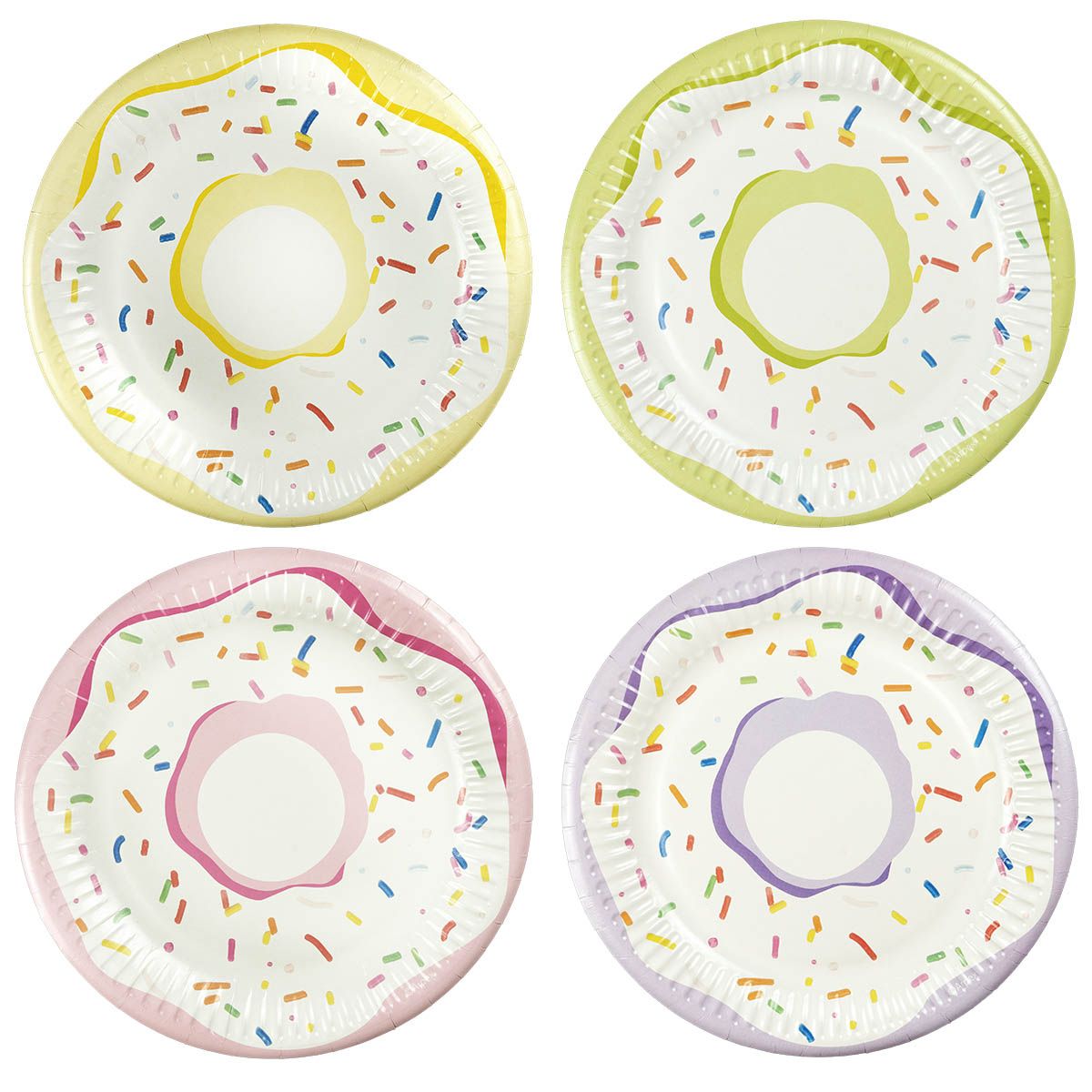 Talerz jednorazowy Arpex pączki papier śr. 180mm 8 szt (D6042F)