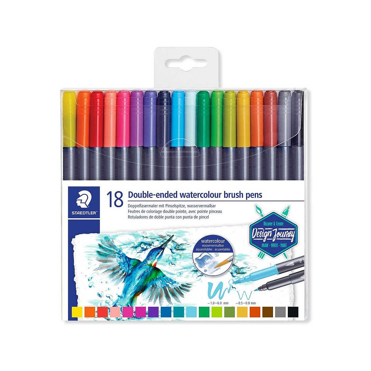 Flamaster Staedtler dwustronne 18 kol. (S 3001 TB18)