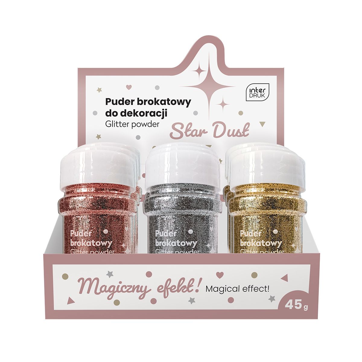 Puder Interdruk STAR DUST 9 szt brokat 5902277337122