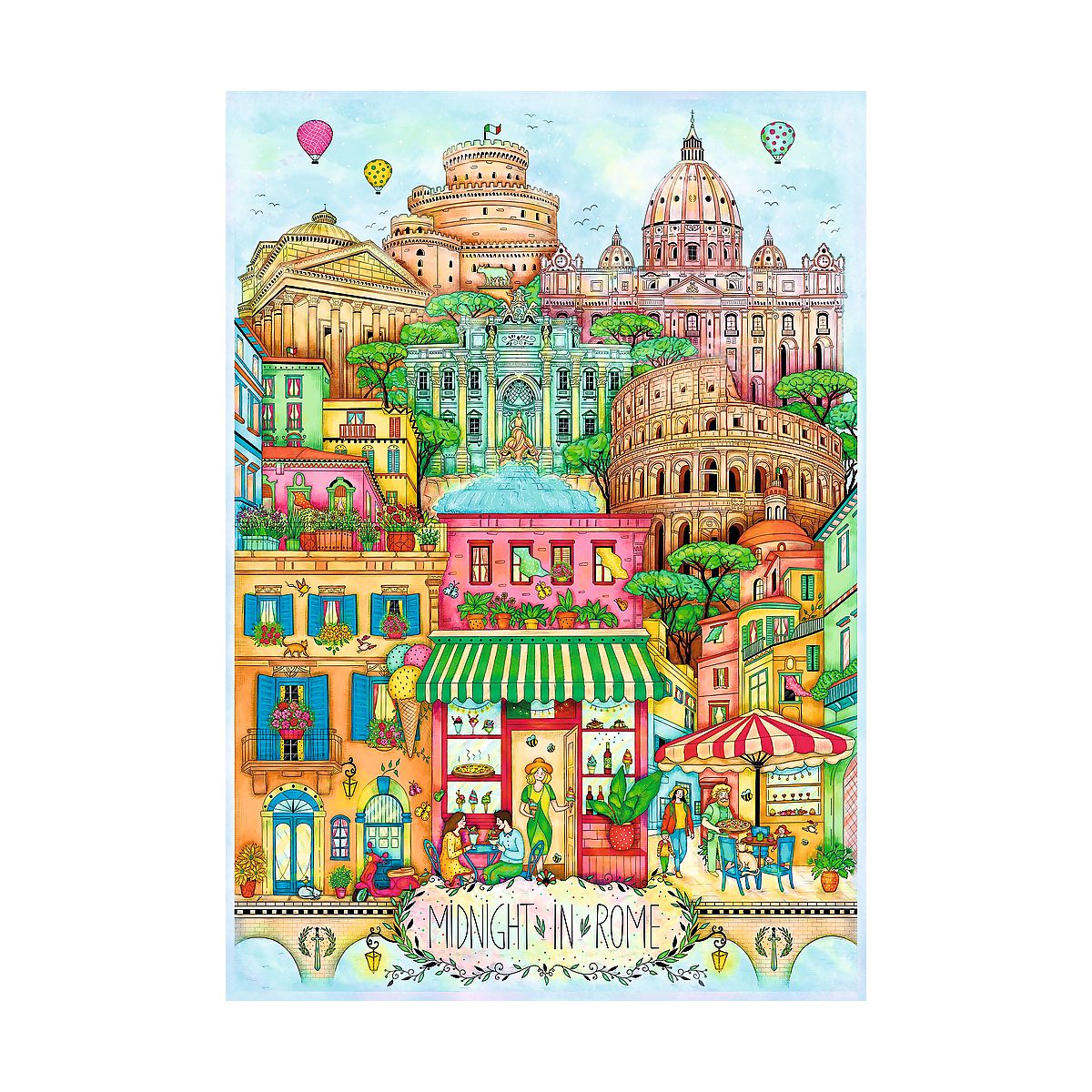 Puzzle premium plus O północy w Rzymie 1000 el. Trefl (12072)