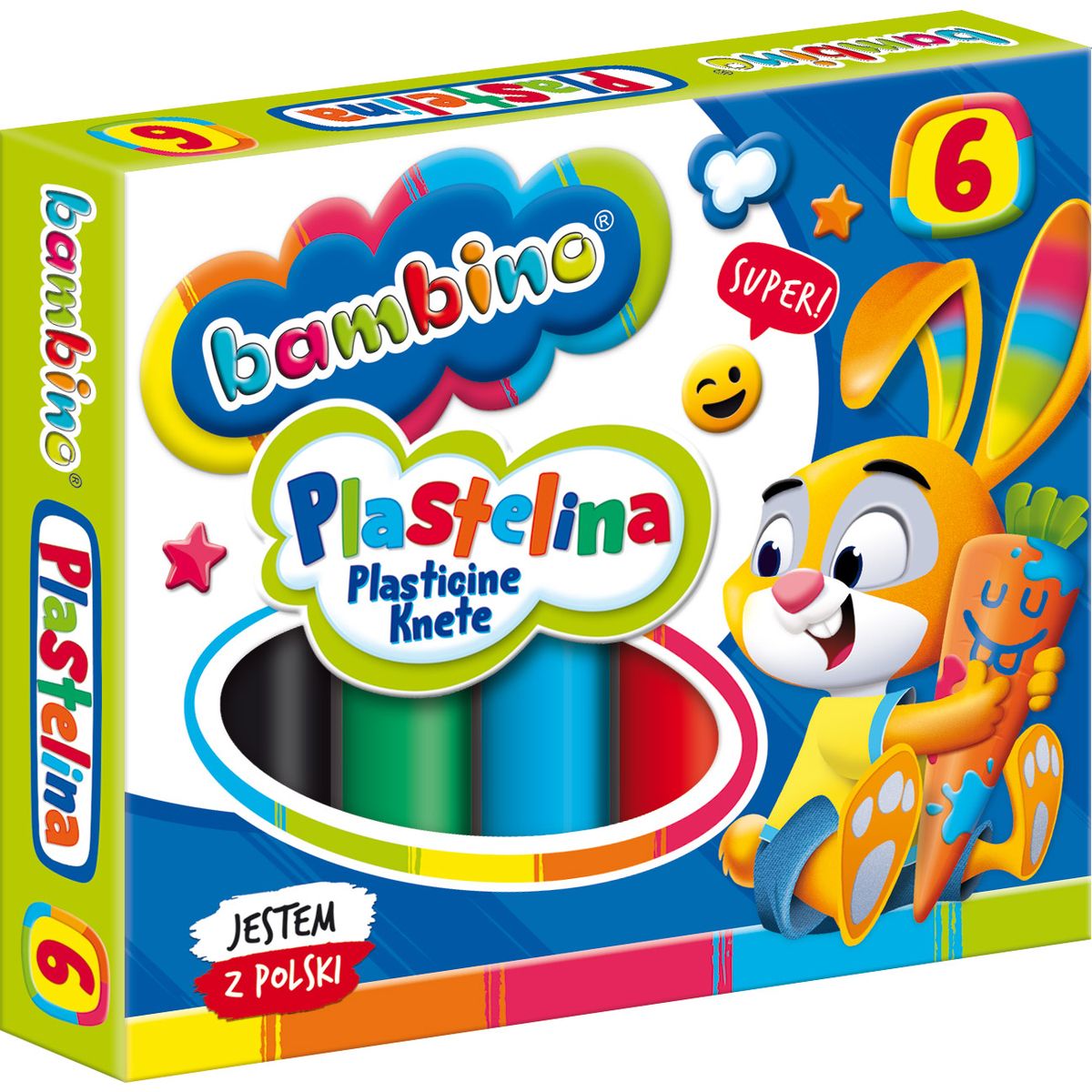 Plastelina 6 kol. BAMBINO mix St.Majewski