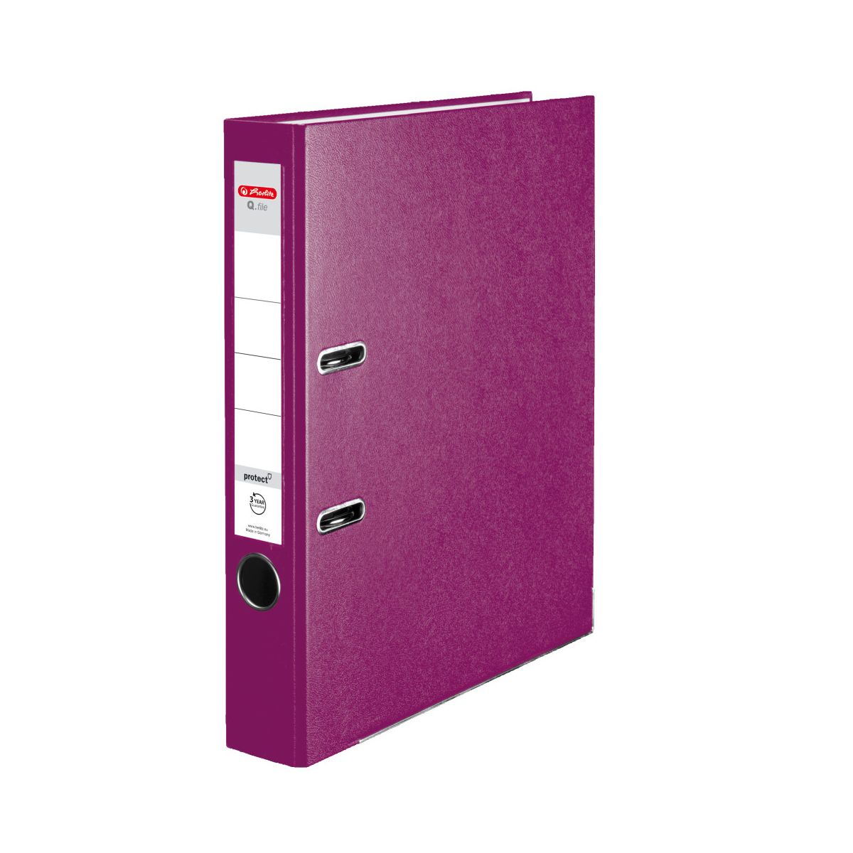 Segregator dźwigniowy Herlitz Q. file Standard A4 50mm jagodowy (0050011889)