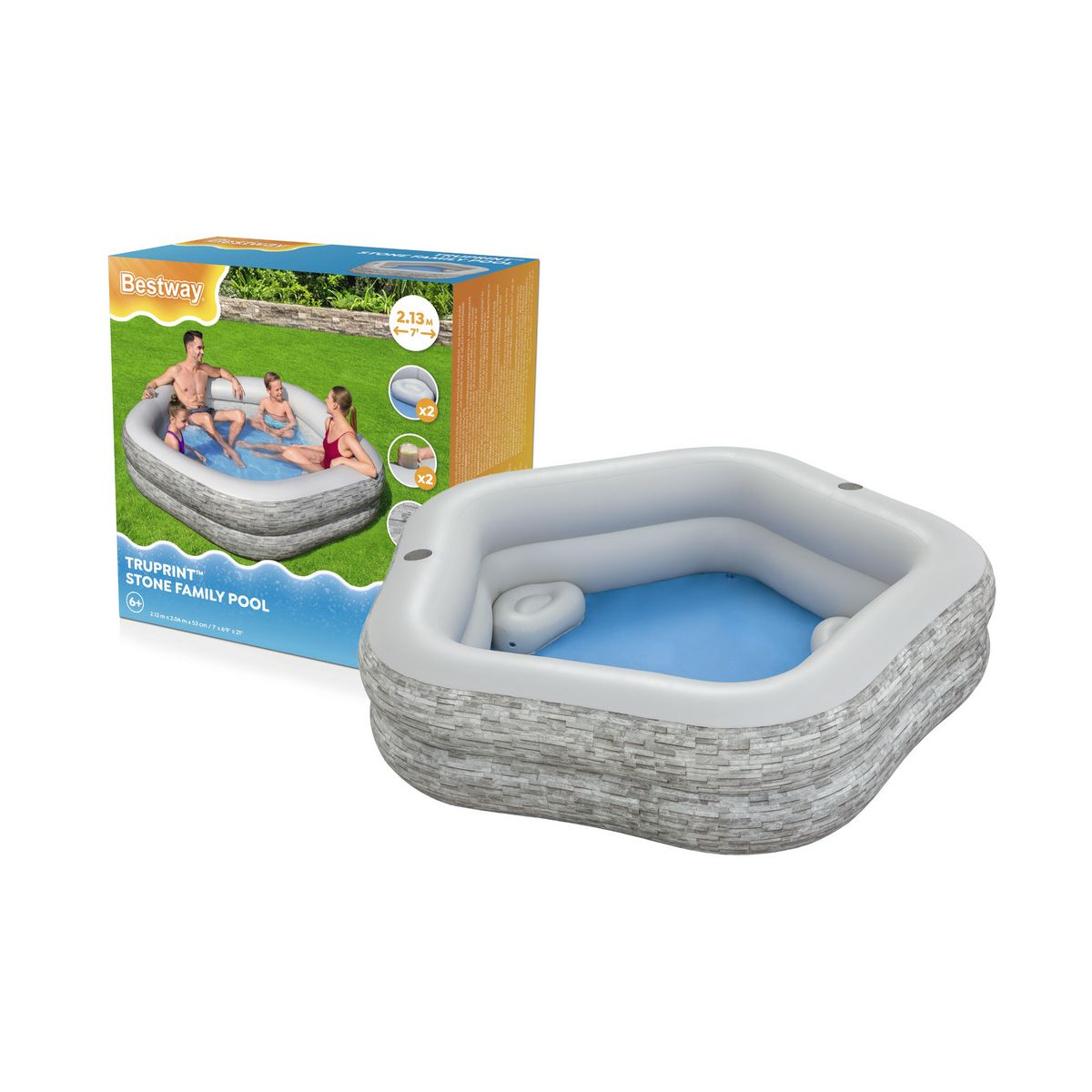 Basen Best Way Ogrodowy 213x 206x 53 cm (21694/54423)