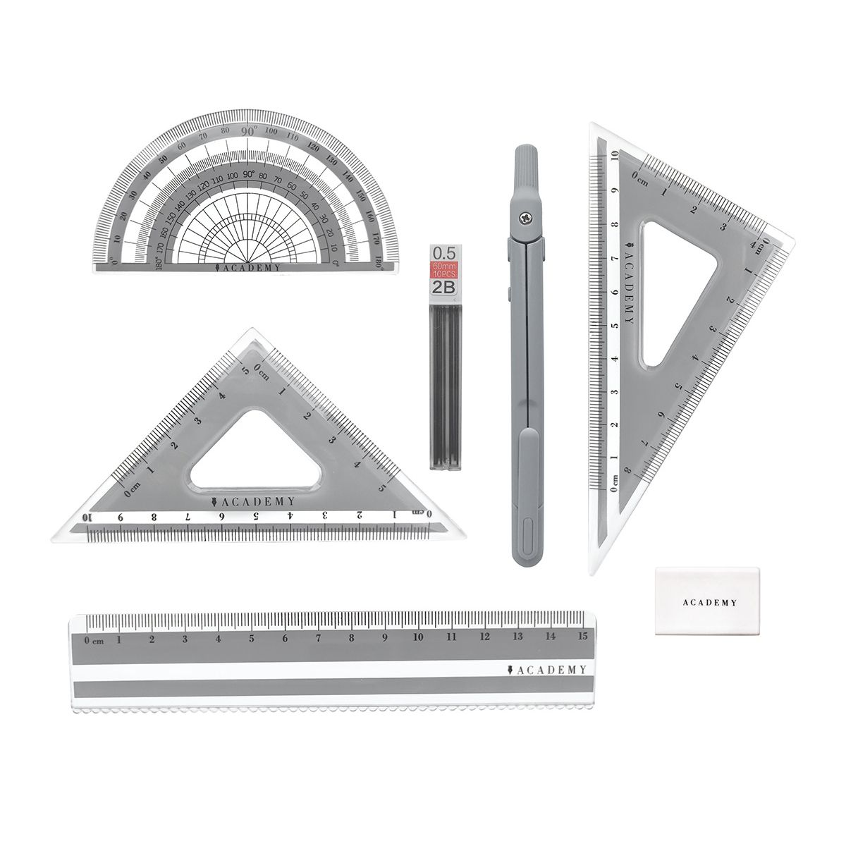 Komplet geometryczny Academy SMART 7 elemantów
