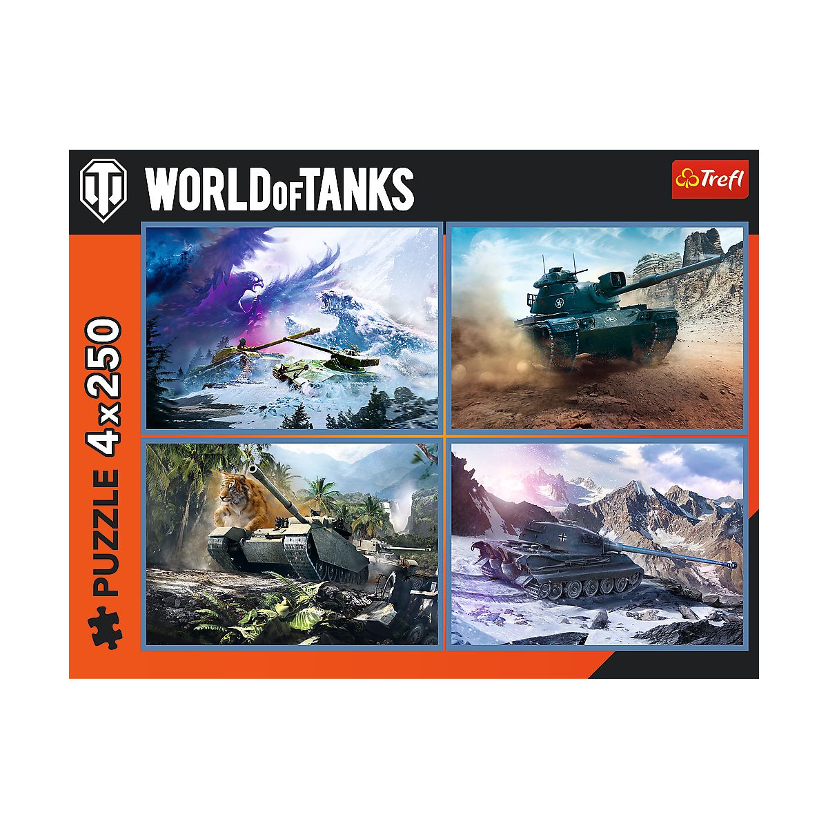Puzzle Wielka bitwa czołgów 4x250 el. Trefl (13347)