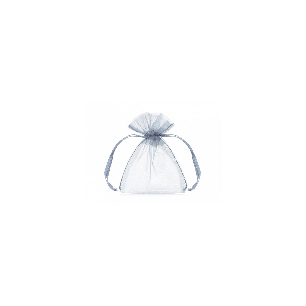 Organza Partydeco Woreczki z organzy, srebrny, 10cm (WRG5-018-10)