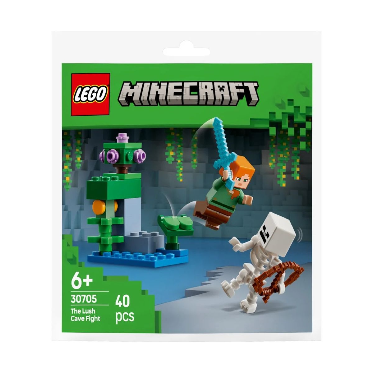 Klocki konstrukcyjne Lego Minecraft Walka w bujnej jaskini (30705)