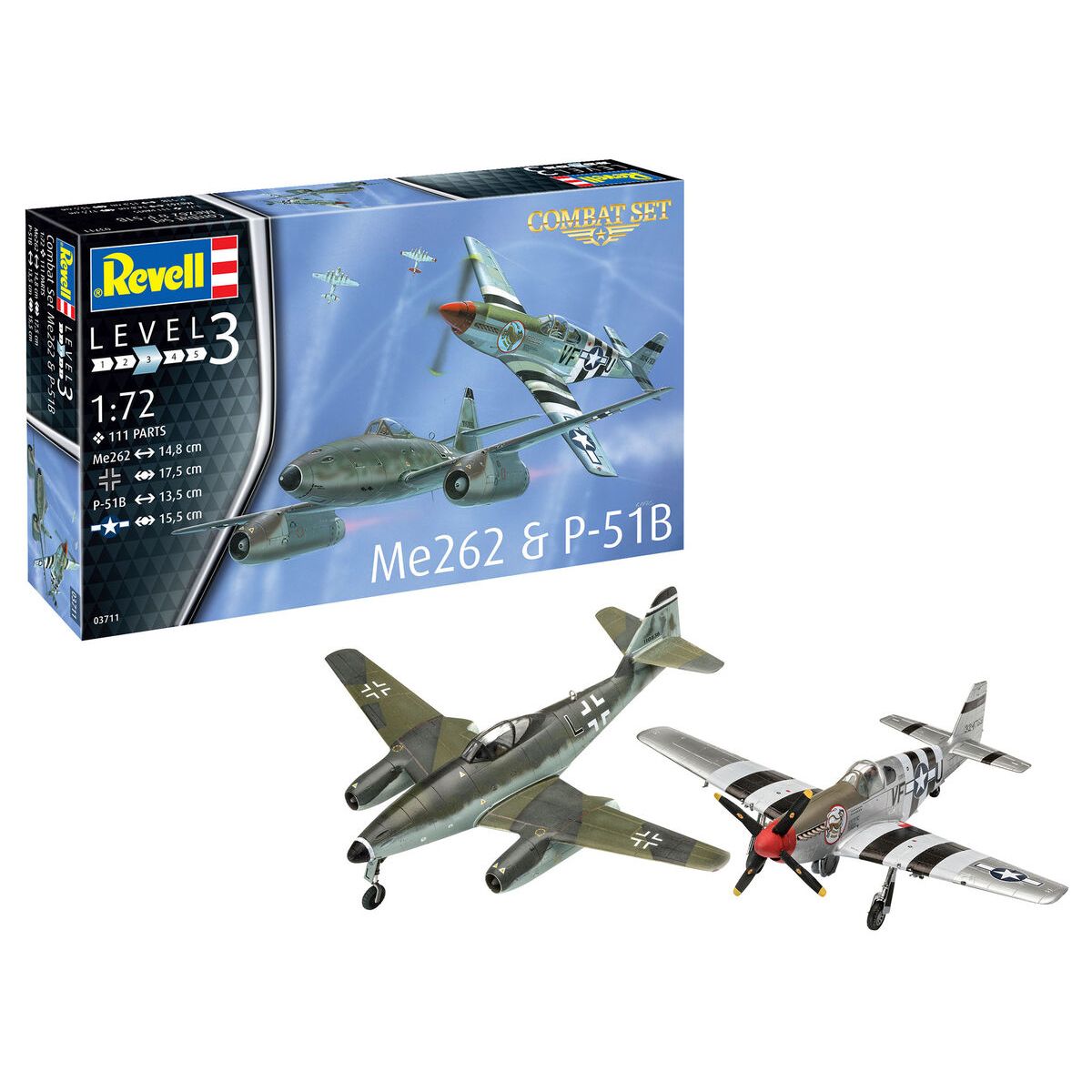 Model do sklejania Revell Me262 & P-51B - Combat Set (03711)