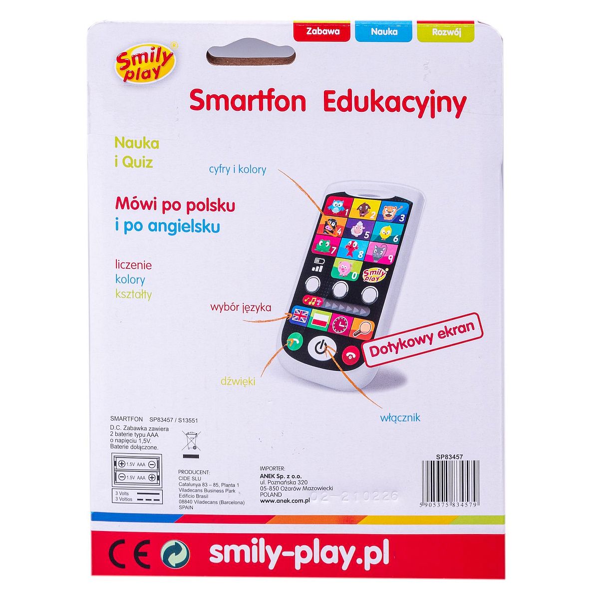 Telefon zabawkowy Anek smartfon (SP83457)