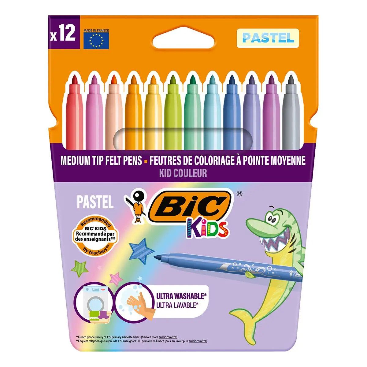 Flamaster Bic Kids pastelowe 12 kol. (520084)