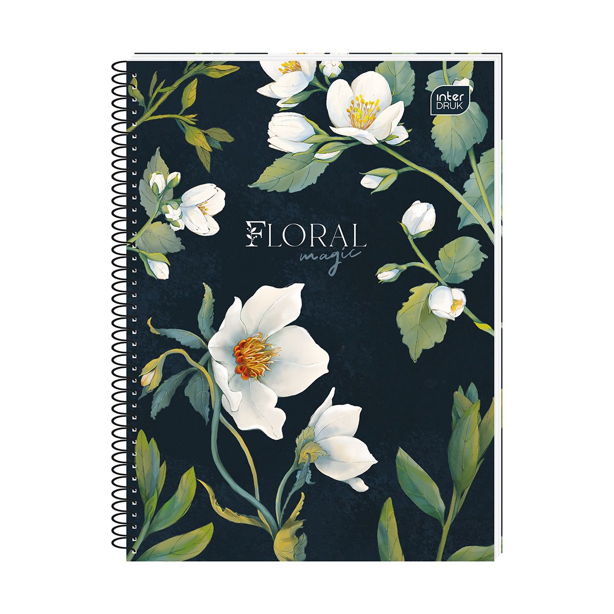 Kołozeszyt (kołobrulion) Interdruk Hybrid Fiori A6 80k. 70g krata