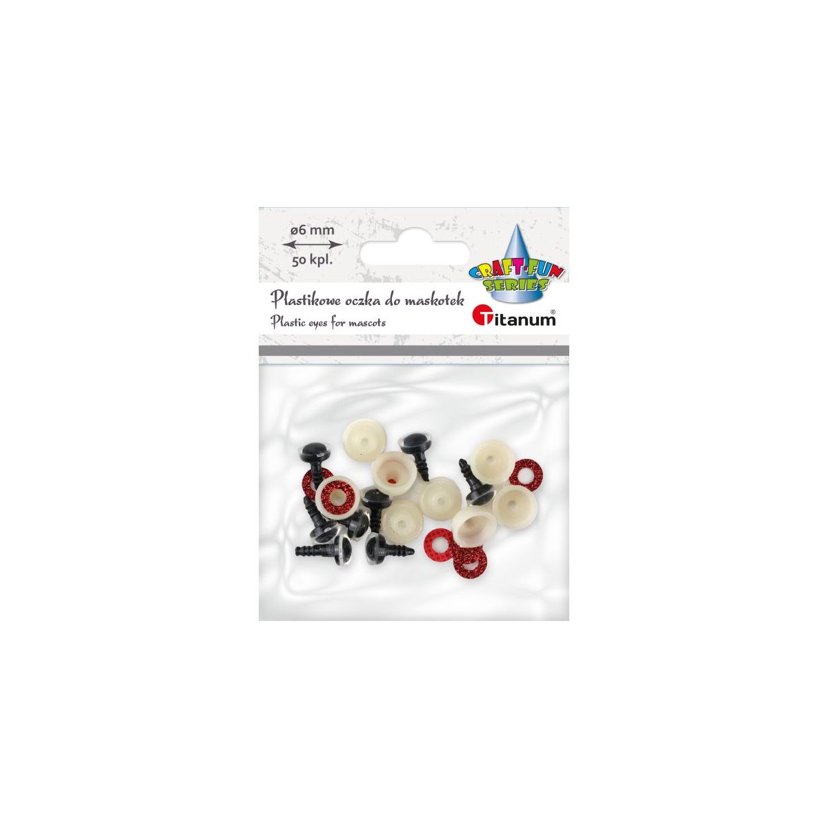 Oczka Craft-Fun Series do maskotek Titanum (25BR008)
