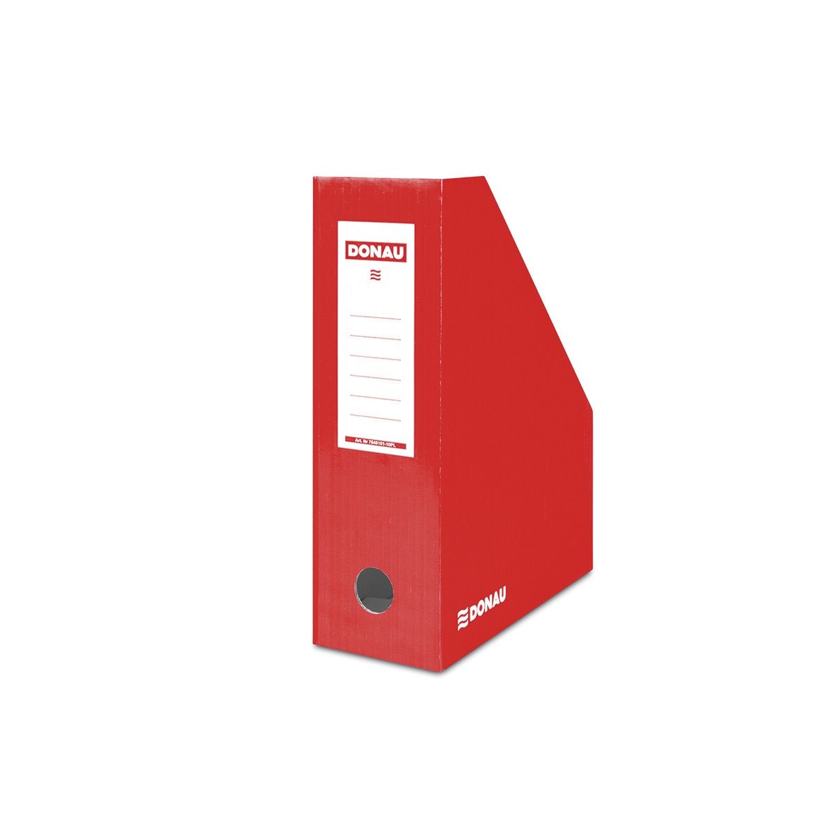 Pojemnik na dokumenty pionowy A4 czerwony karton Donau (7648101-04FSC)