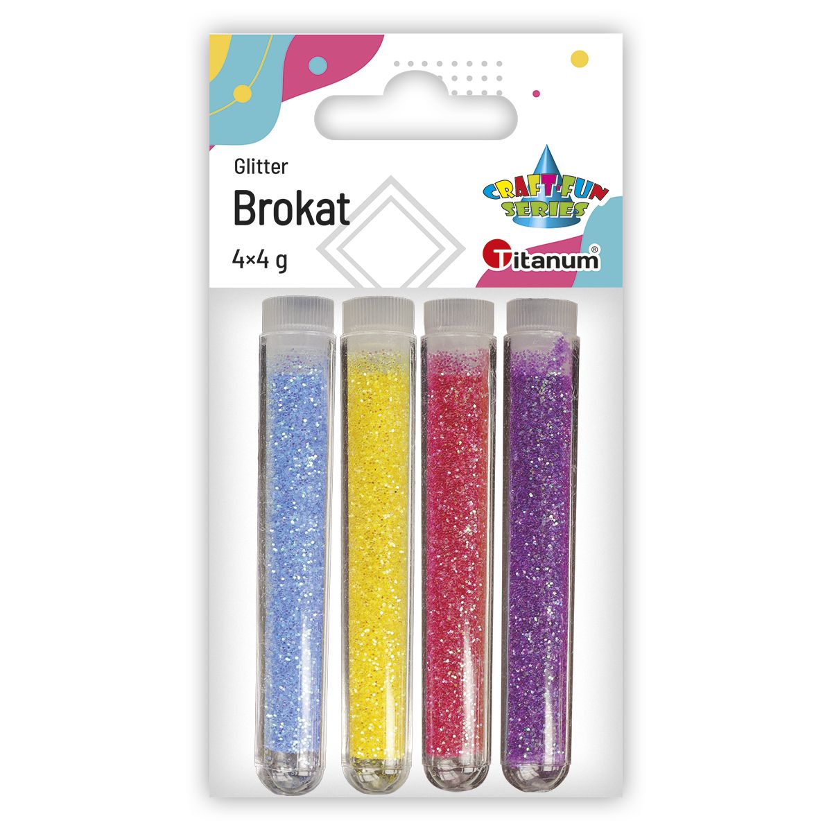 Brokat Titanum Craft-Fun Series kolor: mix 4 kolor. (MTJF-CSG4P)