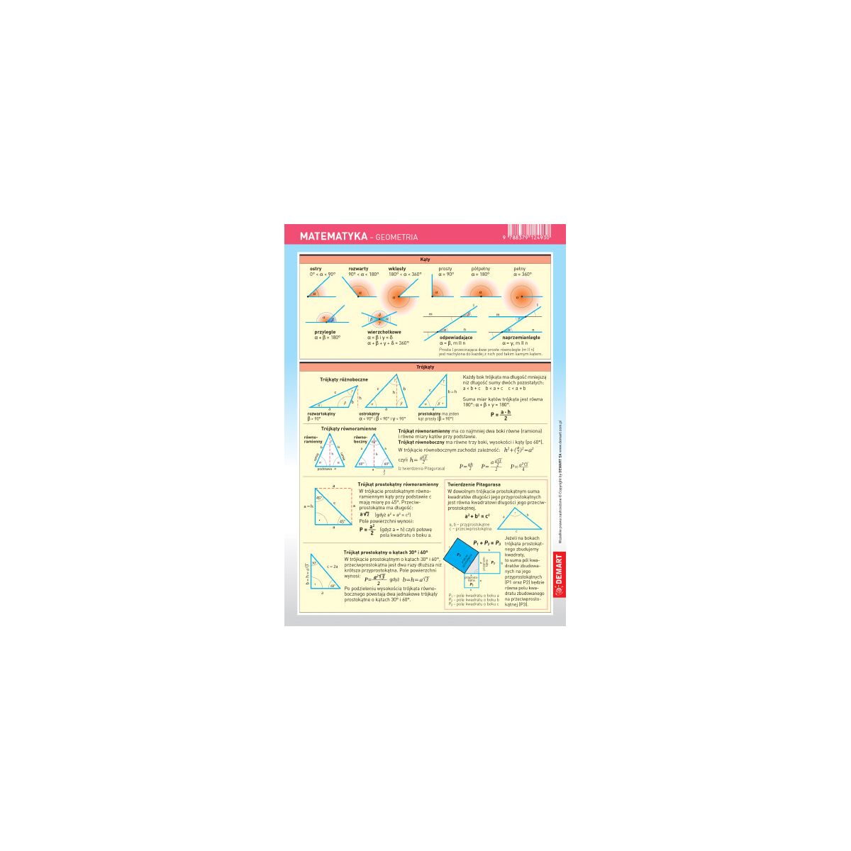Książeczka edukacyjna Demart ściągawka Matematyka - Geometria