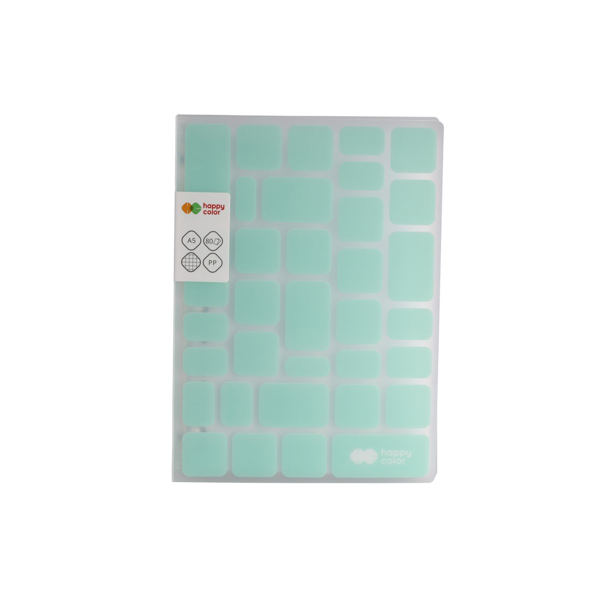 Kołozeszyt (kołobrulion) Happy Color A5 80k. 80g KRATKA (HA 4761 1521-TG80)