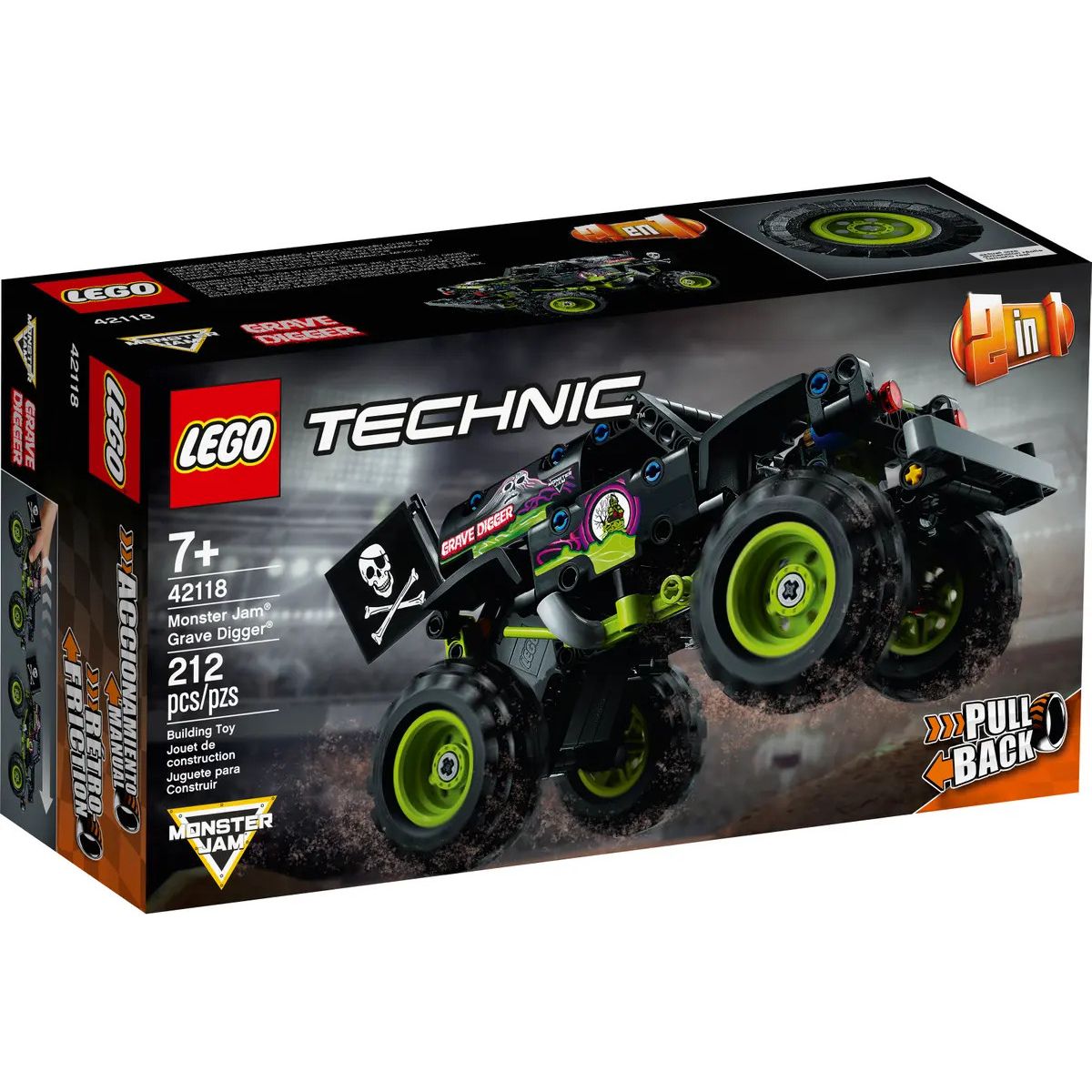 Klocki konstrukcyjne Lego Technic Monster Jam Grave Digger (42118)