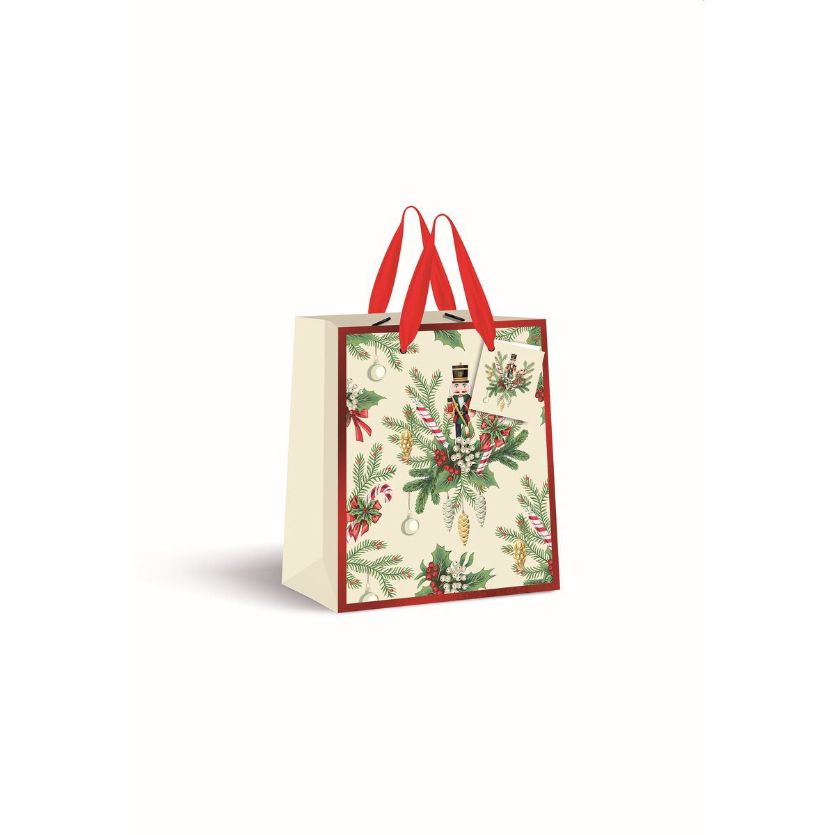 Torba prezentowa Średnia CREAM BOŻE NARODZENIE [mm:] 265x330x 130 Interdruk (190G)