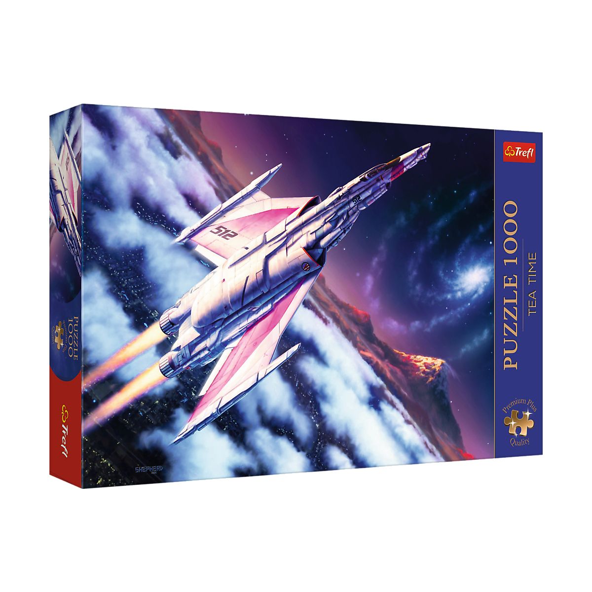 Puzzle Premium Plus Tea Time: Lot w kosmos 1000 el. Trefl (12075)