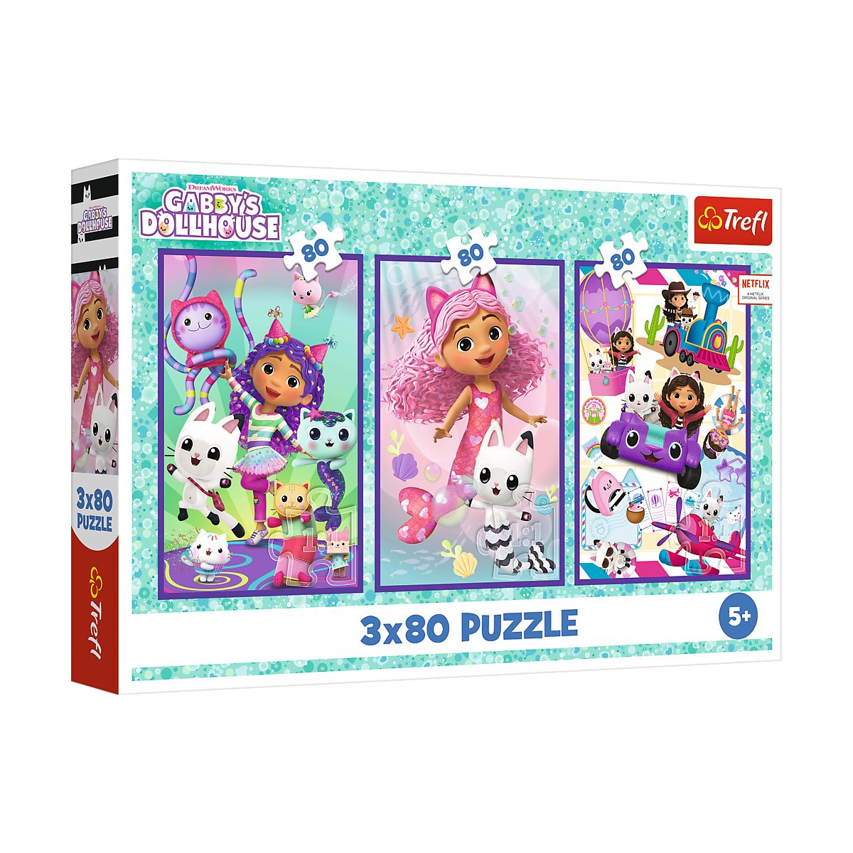 Puzzle Gabby Owady na łące 3x80 el. Trefl (34882)