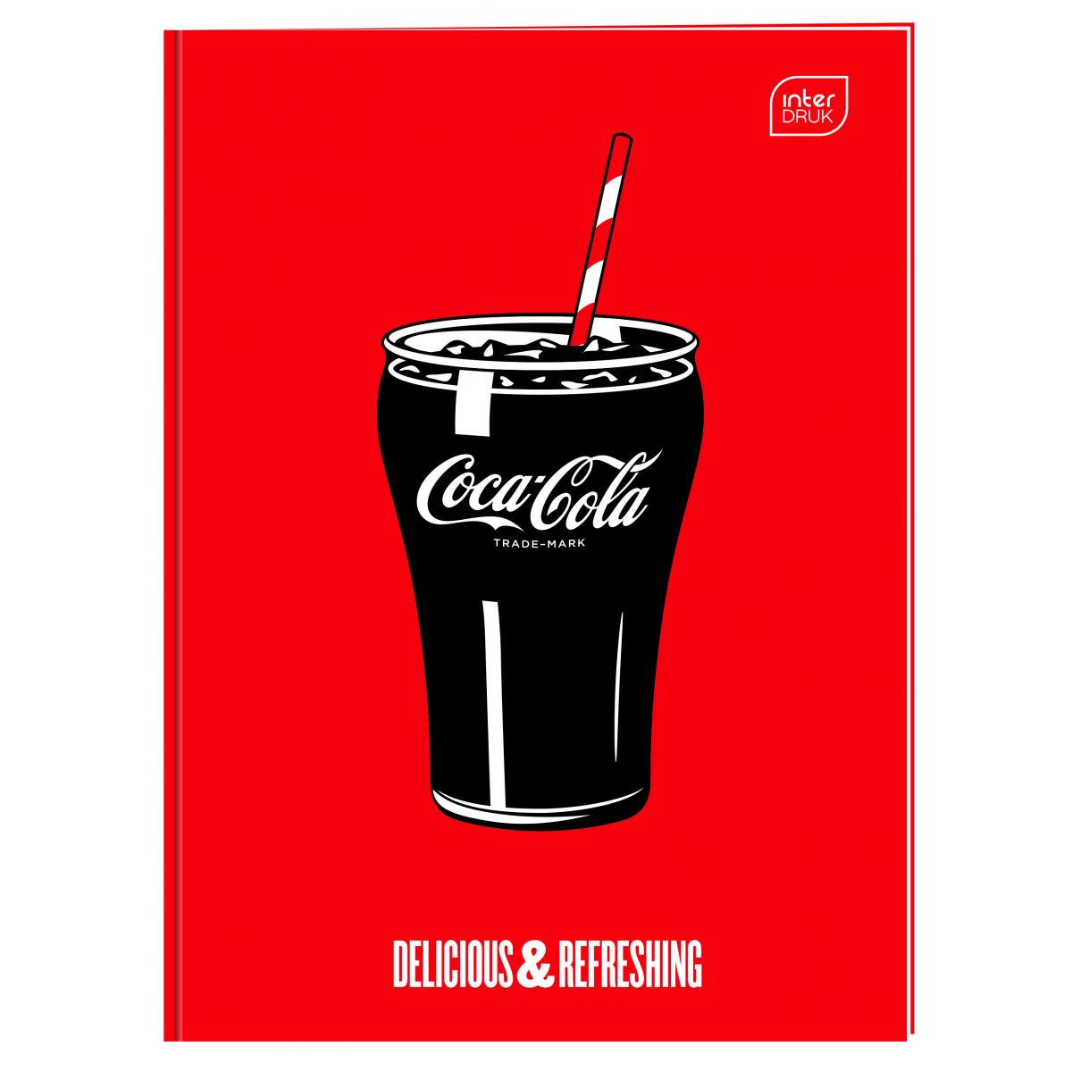 Zeszyt Interdruk COCA COLA MAT+UV A5 32k. 70g trzy linie