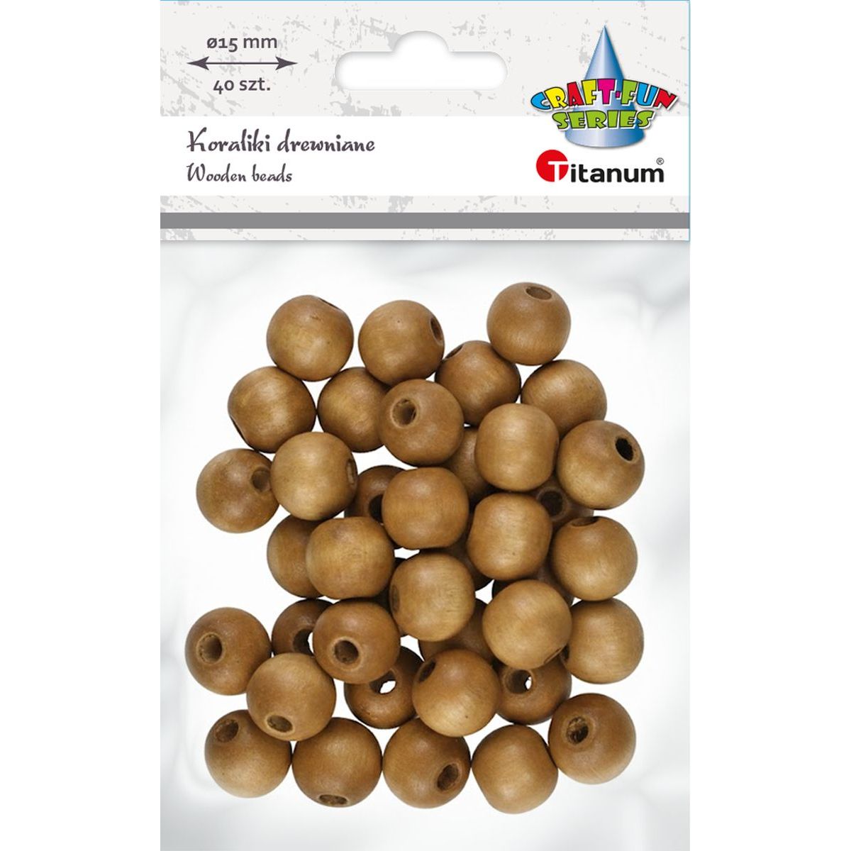 Ozdoba drewniana Craft-Fun Series Korale drewniane w kolorze ciemnobrązowym Titanum (25KBZ007)