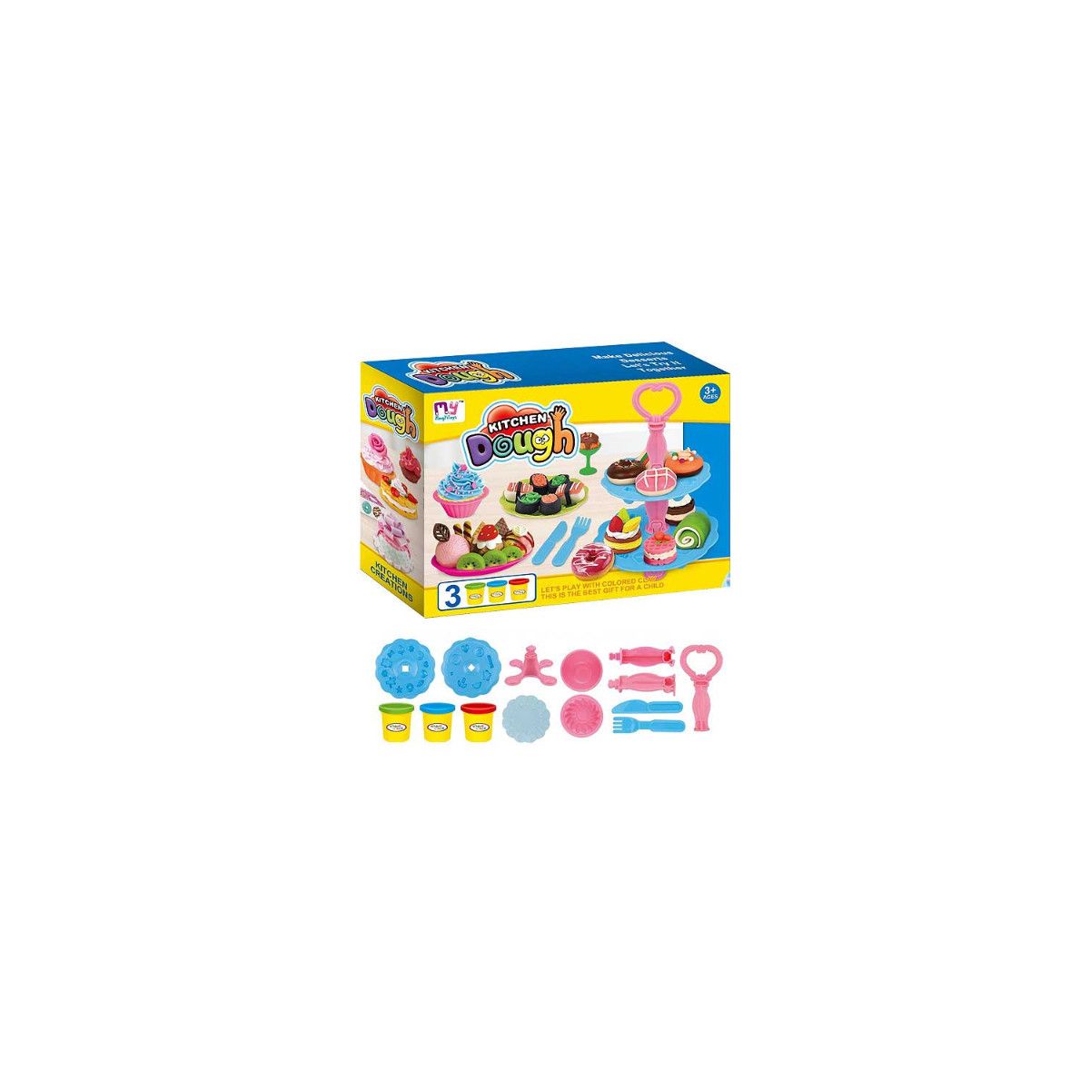 Masa plastyczna dla dzieci Bigtoys cukiernia mix (BPLA4202)
