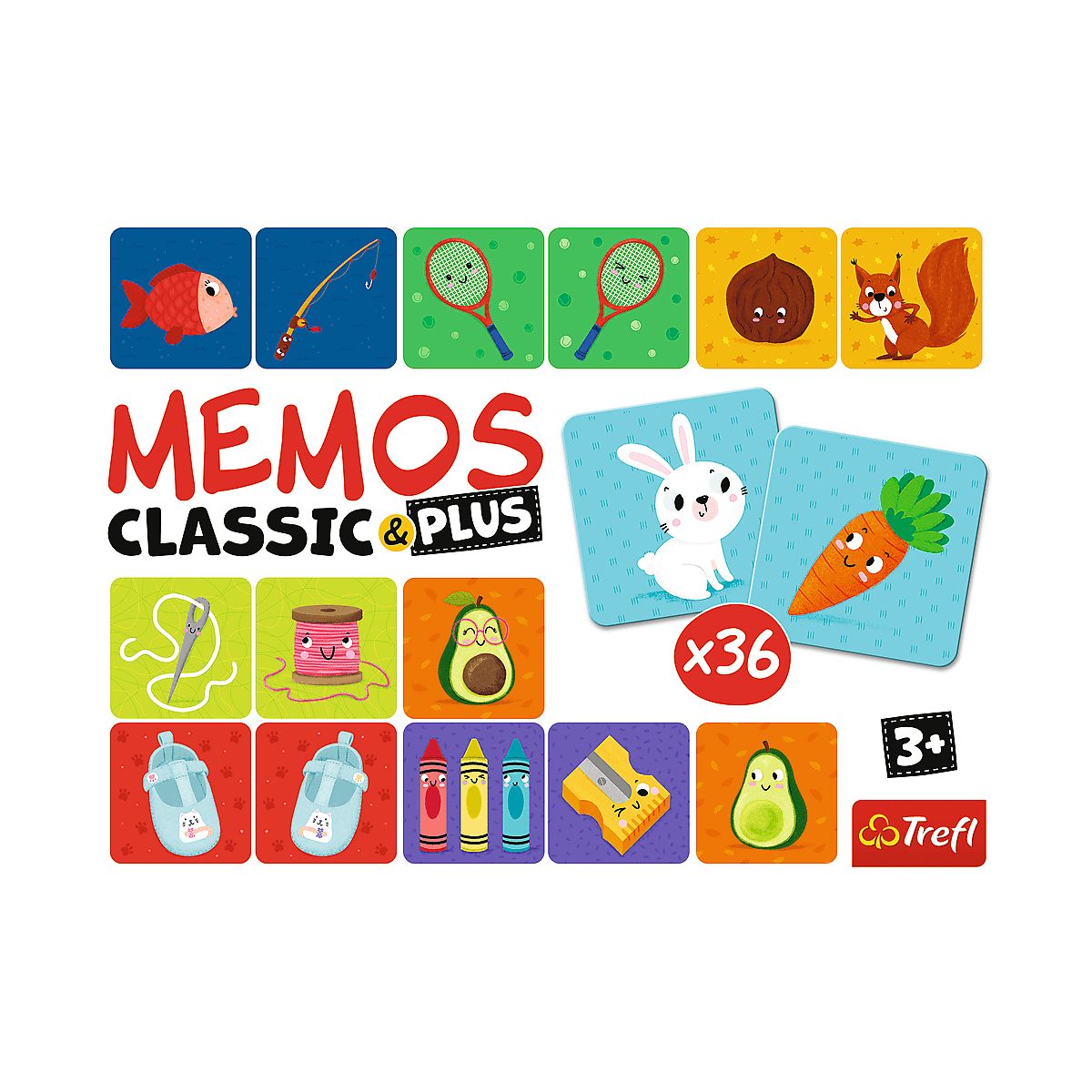 Gra pamięciowa Trefl Memos Classic & Plus, Logic (02272)