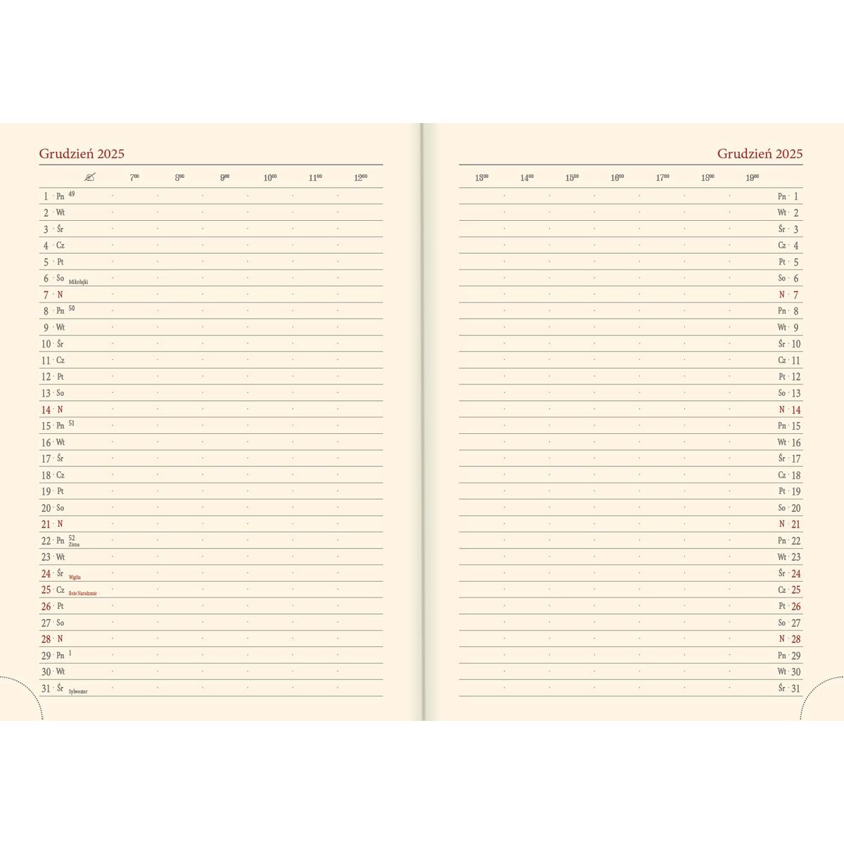 Kalendarz książkowy (terminarz) Vivella terminarz B5 172mm x 240mm Lucrum (51T-D)