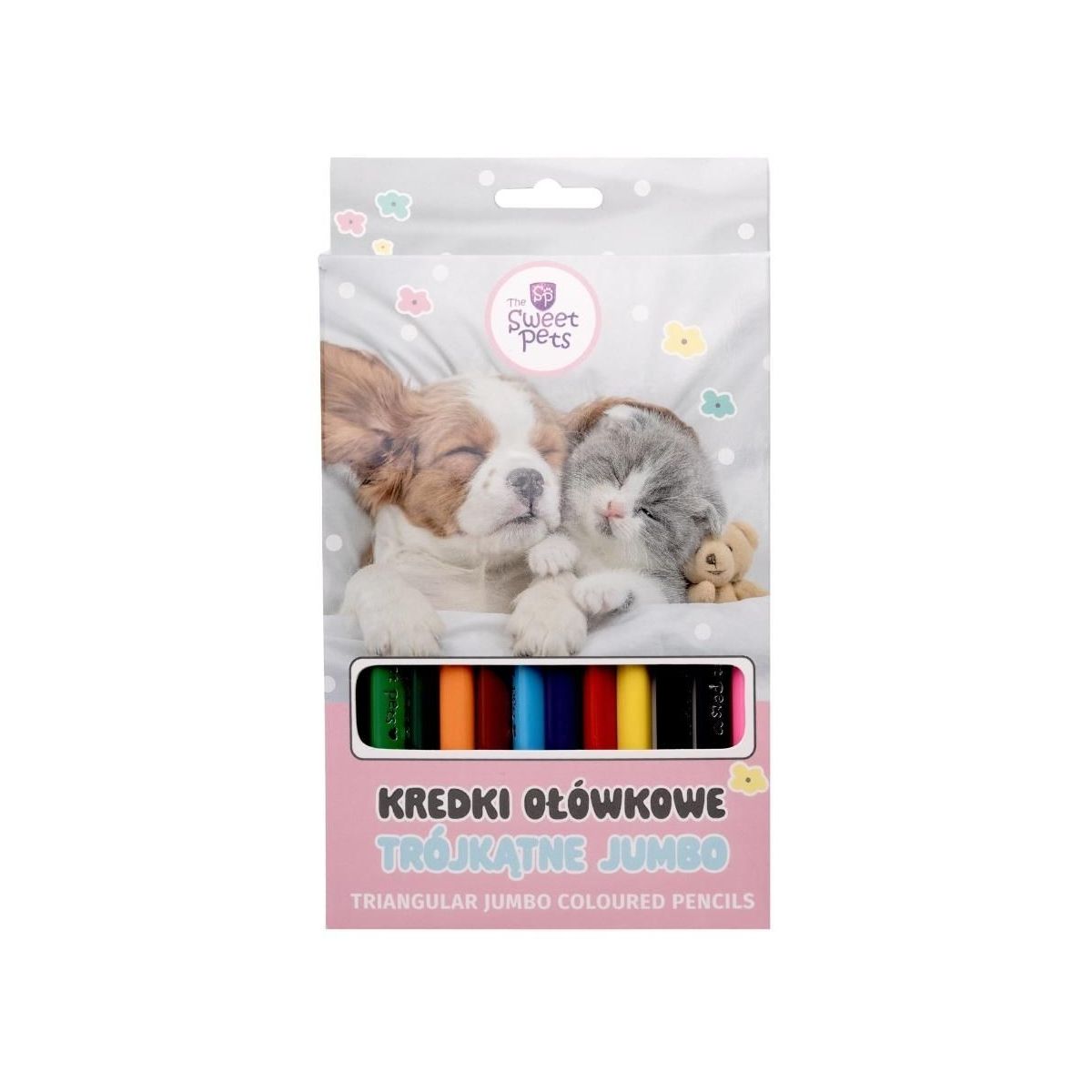 Kredki ołówkowe Beniamin The sweet pets trójkątne 12 kol.
