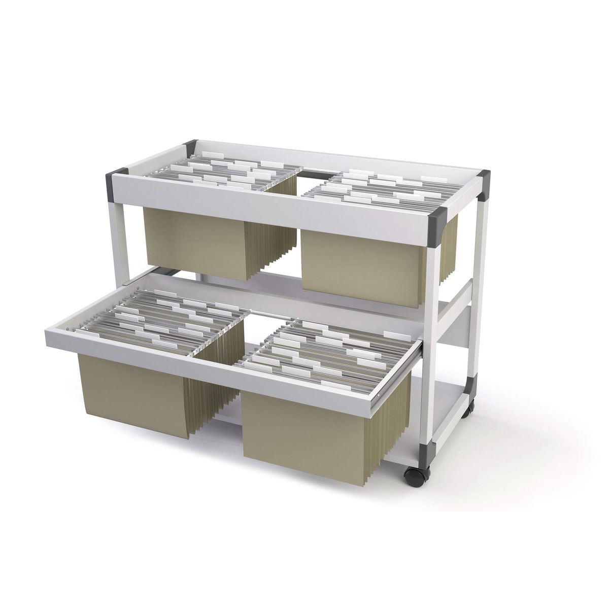 Pojemnik z szufladami Durable szary 4 szuflad (379210)