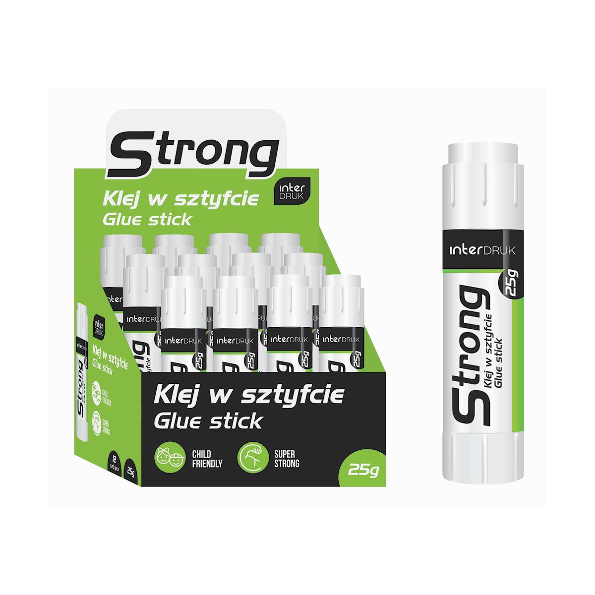 Klej w sztyfcie Interdruk STRONG 25g (IKLSZ25ST)