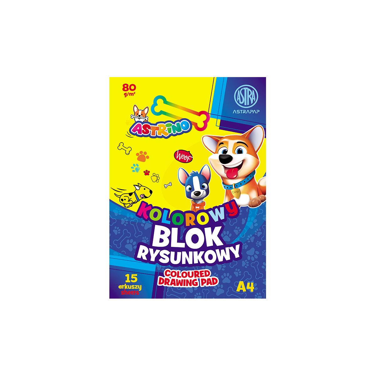 Blok rysunkowy Astra BS&RABBit ASTRAPAP A4 mix 80g 15k (106021012)