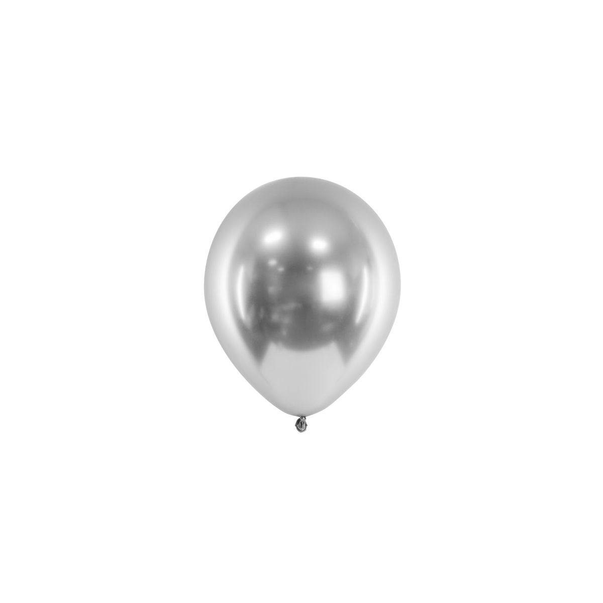 Balon gumowy Partydeco Metalizowane Glossy srebrny 300mm (CHB1-018-50)