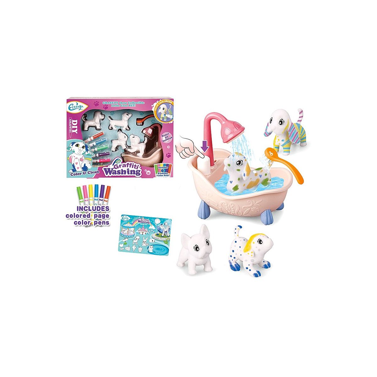 Zestaw kreatywny dla dzieci zestaw do wielokrotnego kolorowania psów Adar (622456)