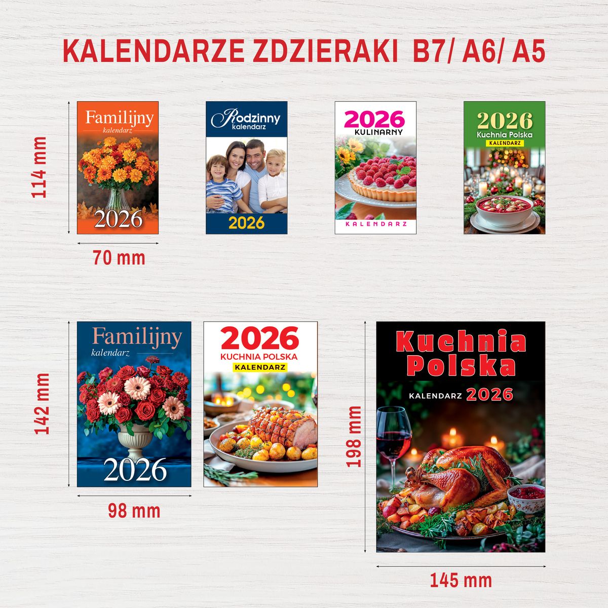 Kalendarz ścienny (401000) k:2915-377 ZDZIERAK KULINARNY B7 Press