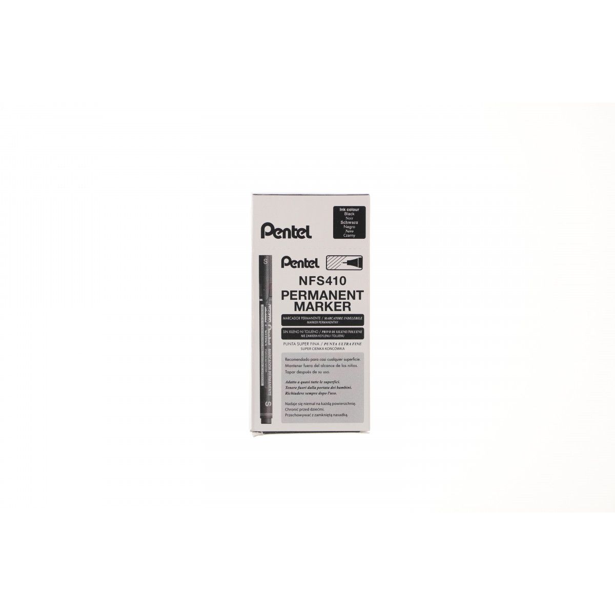 Foliopis SUPER FINE POINT czarny 0,4mm Pentel (NFS410-a)