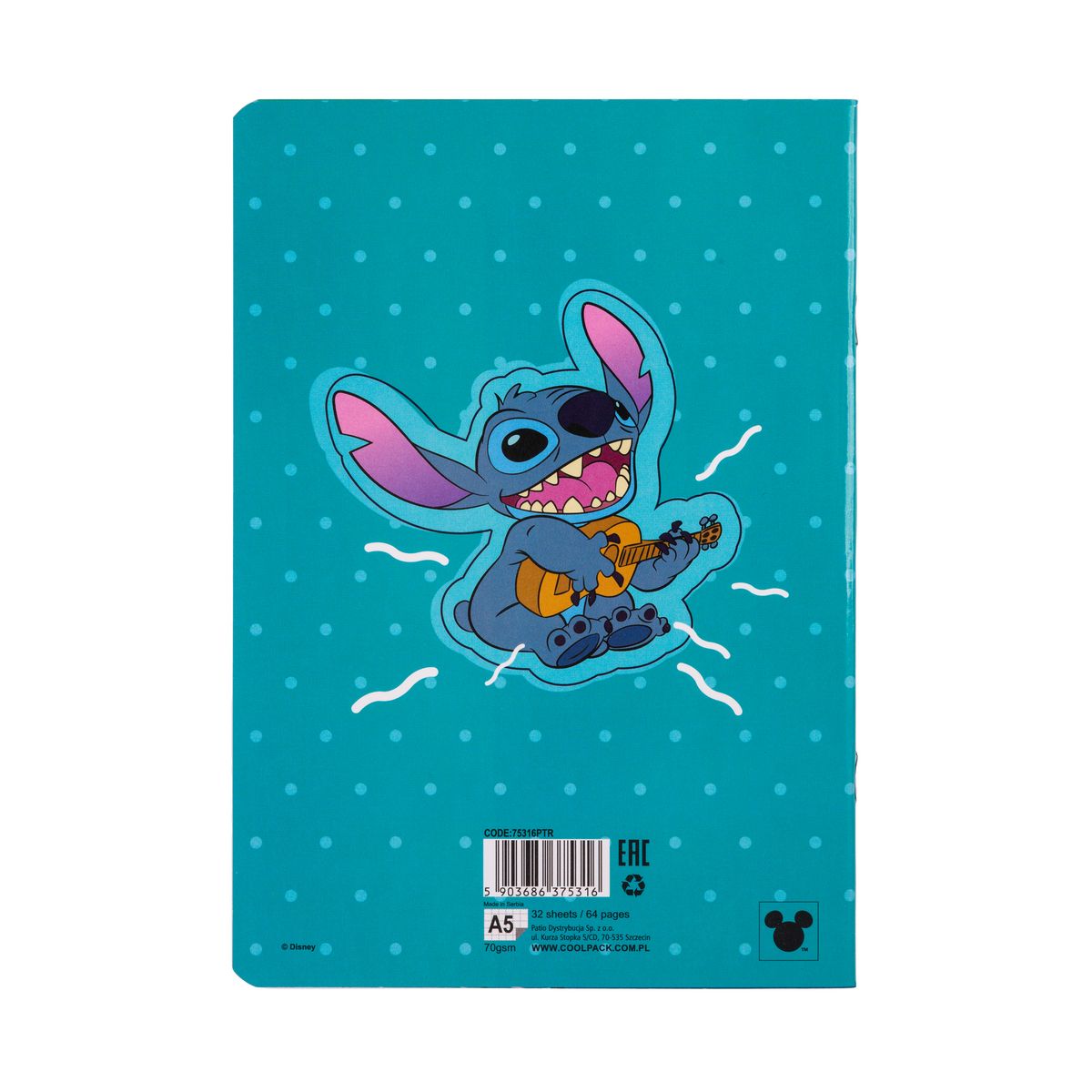 Zeszyt Patio Disney STITCH A5 32k. krata (75316PTR)
