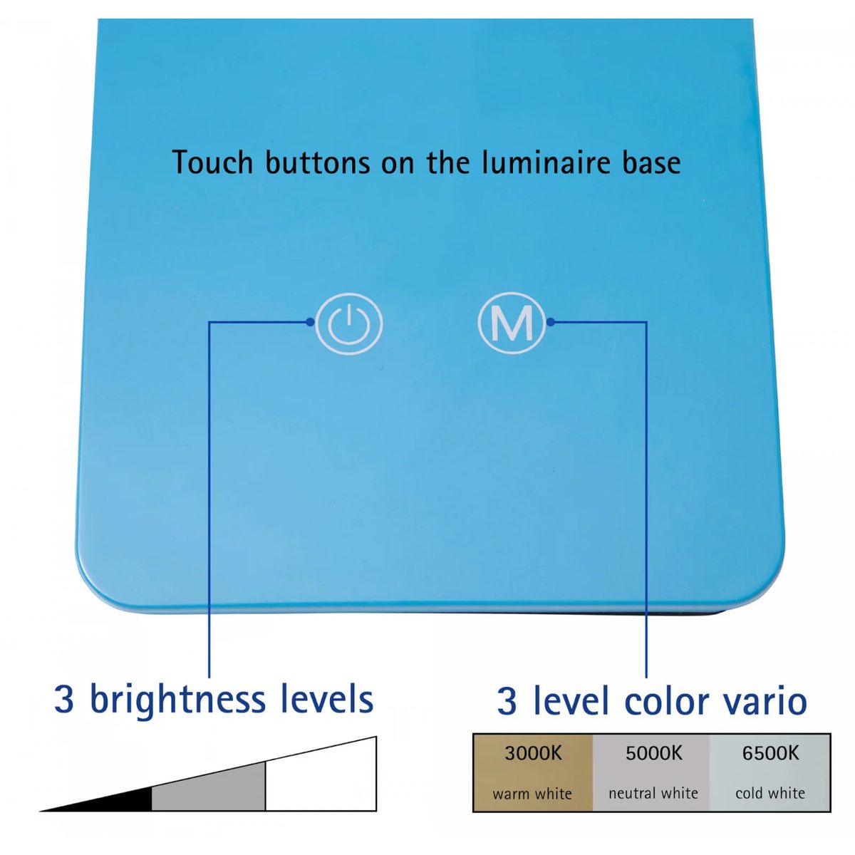 Lampka biurowa Maul LED MAULpearly NIEBIESKA (82017/32 ML)