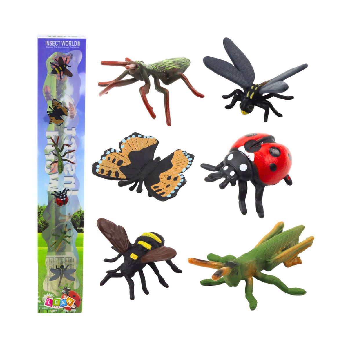 Figurka Owady Osa Modliszka Biedronka 4-6cm 6szt wkład Lean (23293)